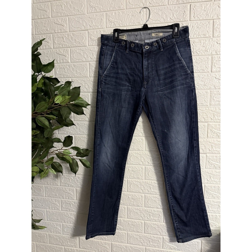 MCS & Co Rugged and Refined Slim Fit Stretch Jeans Blue 31x34